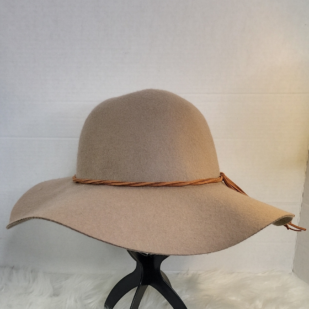 DBR Tan Wool Floppy Brim Women's Boho Hat OS